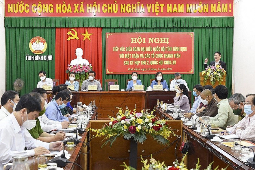 Bộ trưởng Hồ Đức Phớc tiếp xúc cử tri tại tỉnh Bình Định