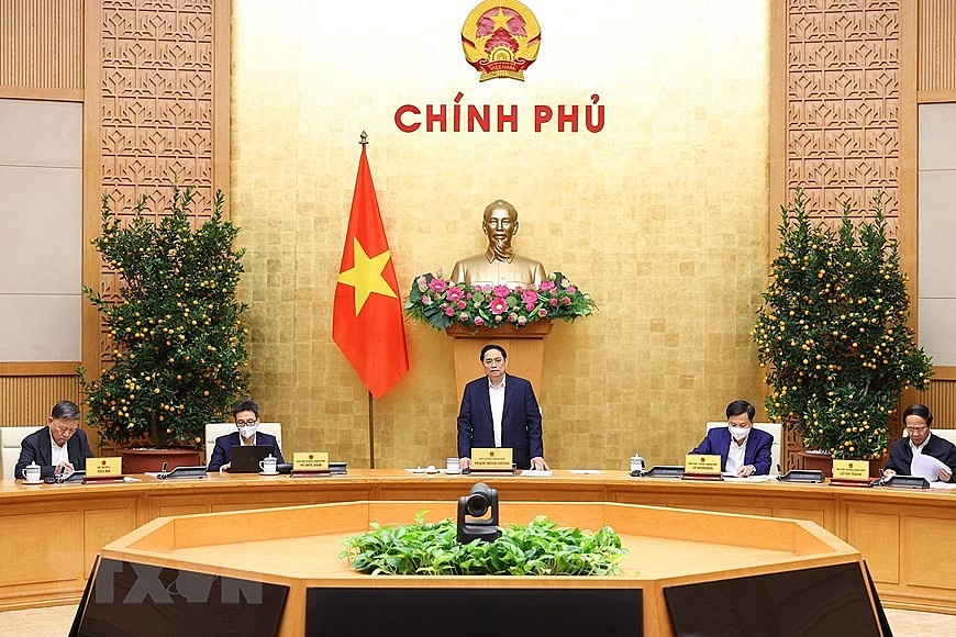 Chùm ảnh: Thủ tướng Phạm Minh Chính chủ trì phiên họp Chính phủ tháng 1