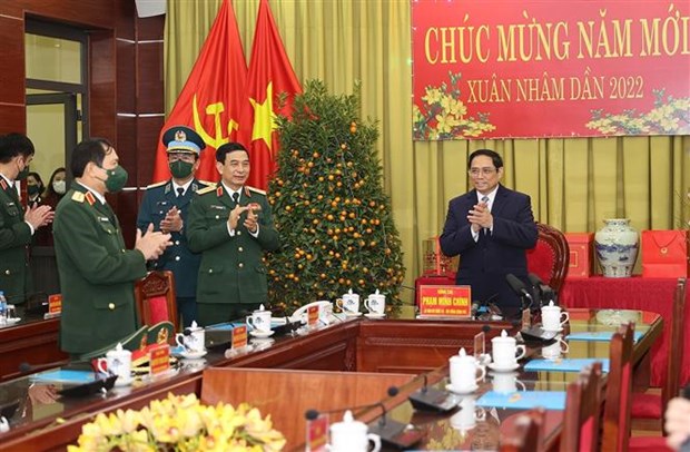 Thu tuong Pham Minh Chinh chuc Tet Quan chung Phong khong-Khong quan hinh anh 1