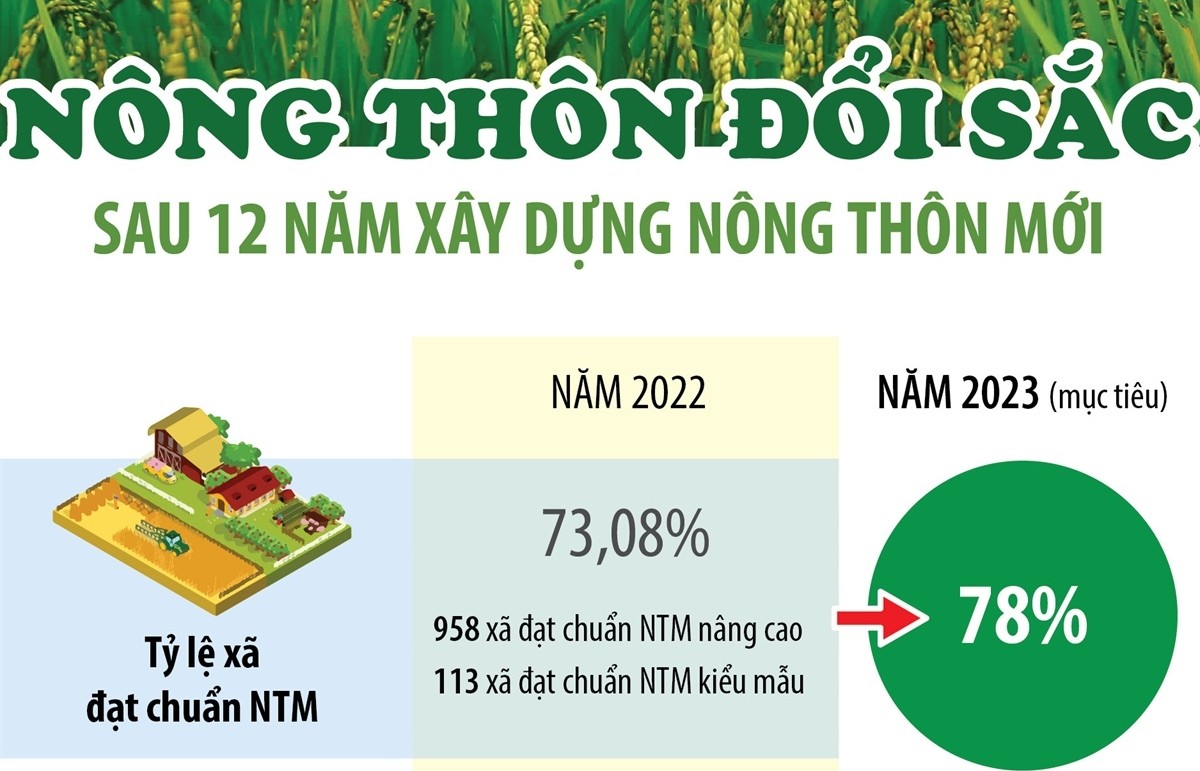 Inforgraphics: Nông thôn đổi sắc sau 12 năm xây dựng nông thôn mới