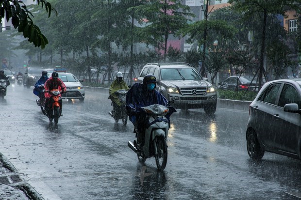 Khu vuc Bac Bo va Bac Trung Bo co mua to cuc bo, troi chuyen ret hinh anh 1