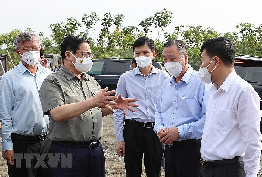 Chùm ảnh: Thủ tướng Phạm Minh Chính khảo sát quy hoạch giao thông tại Bình Phước