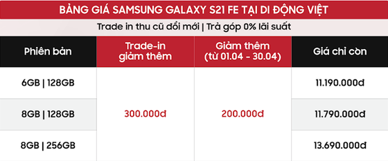 Samsung Galaxy S21 FE cập nhật giá bán mới rẻ hơn cả Galaxy A ảnh 2