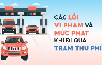 Các lỗi vi phạm và mức phạt khi đi qua trạm thu phí
