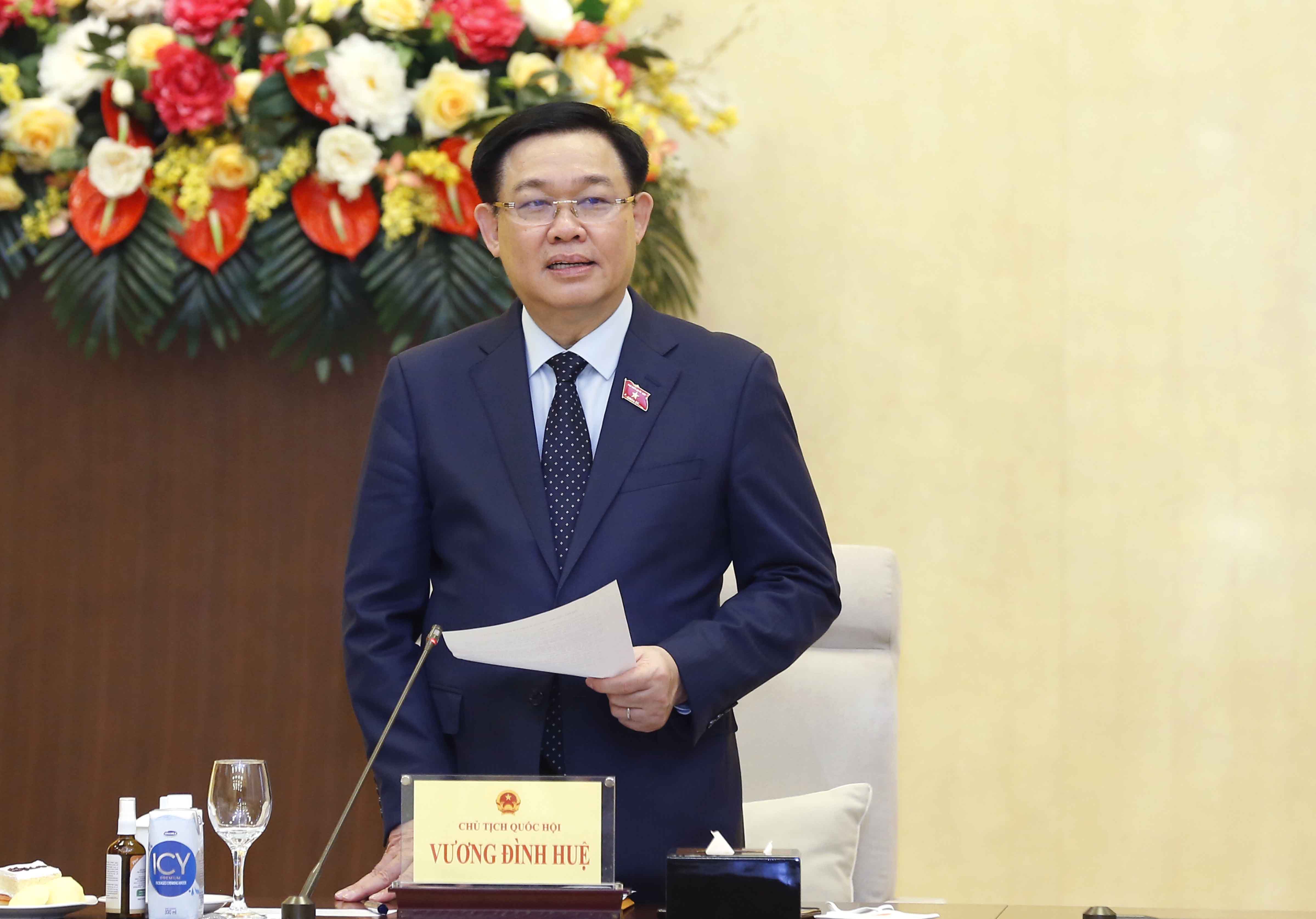 Chủ tịch Quốc hội Vương Đình Huệ làm việc với lãnh đạo chủ chốt tỉnh Ninh Thuận
