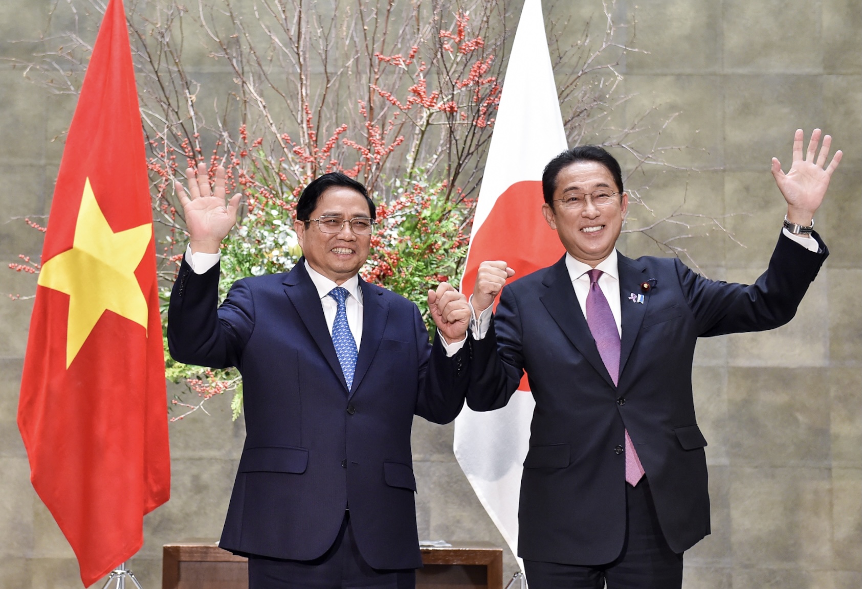 Chùm ảnh: Lễ đón trọng thể Thủ tướng Phạm Minh Chính thăm chính thức Nhật Bản