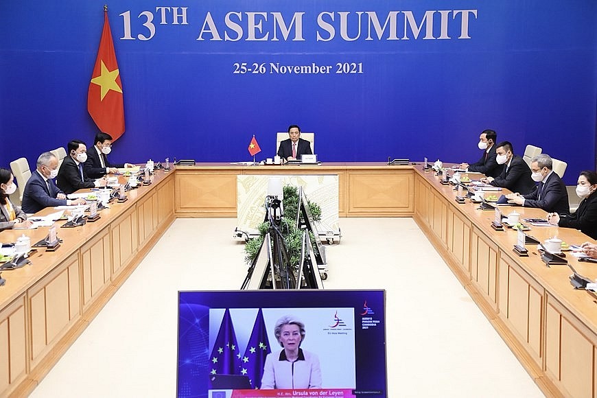 Chùm ảnh: Thủ tướng Phạm Minh Chính dự Hội nghị Cấp cao Á-Âu lần thứ 13