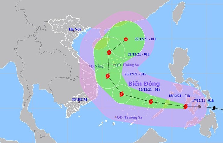 Bão Rai giảm cấp, không khí lạnh ảnh hưởng đến Bắc Bộ