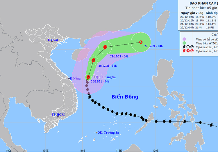 Bão số 9 gây gió mạnh trên biển cấp 7, giật cấp 8