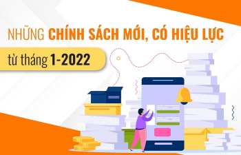 Những chính sách mới, có hiệu lực từ tháng 1/2022