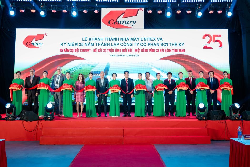 Century Synthetic Fibre inaugurates Unitex factory in Tay Ninh Century Synthetic Fibre inaugurates Unitex factory in Tay Ninh
