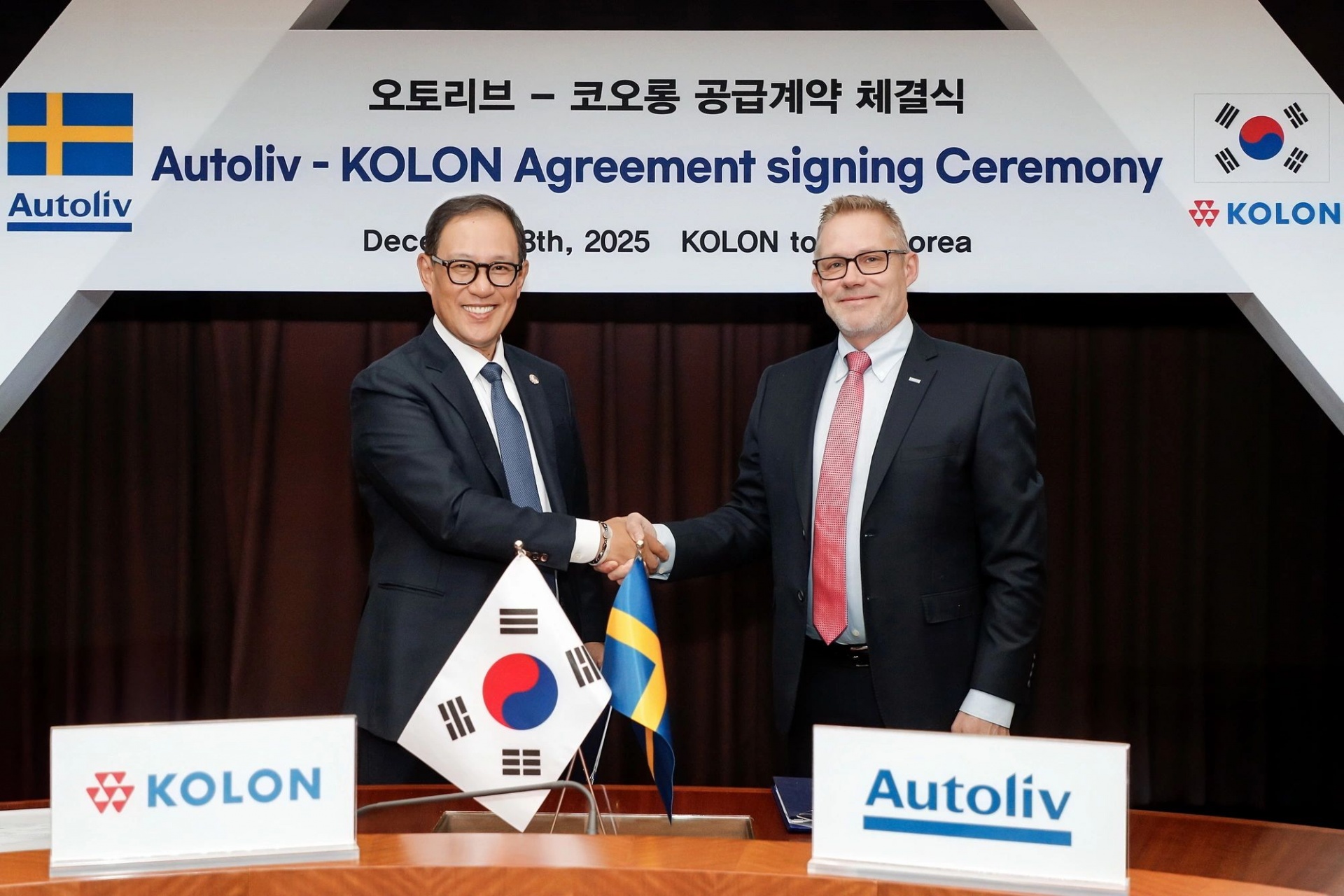 Kolon signs $48 million airbag supply deal with Autoliv Kolon signs $48 million airbag supply deal with Autoliv