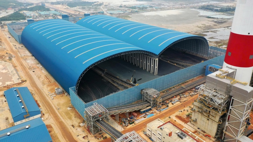 Quang Trach I thermal power plant races toward completion with determination to meet assigned schedule Quang Trach I thermal power plant races towards completion