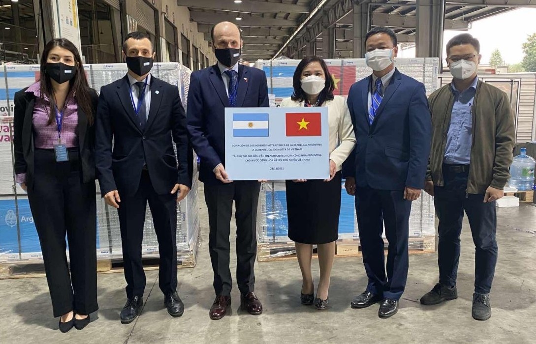 Chính phủ Argentina trao tặng Việt Nam 500.000 liều vắc-xin AstraZeneca