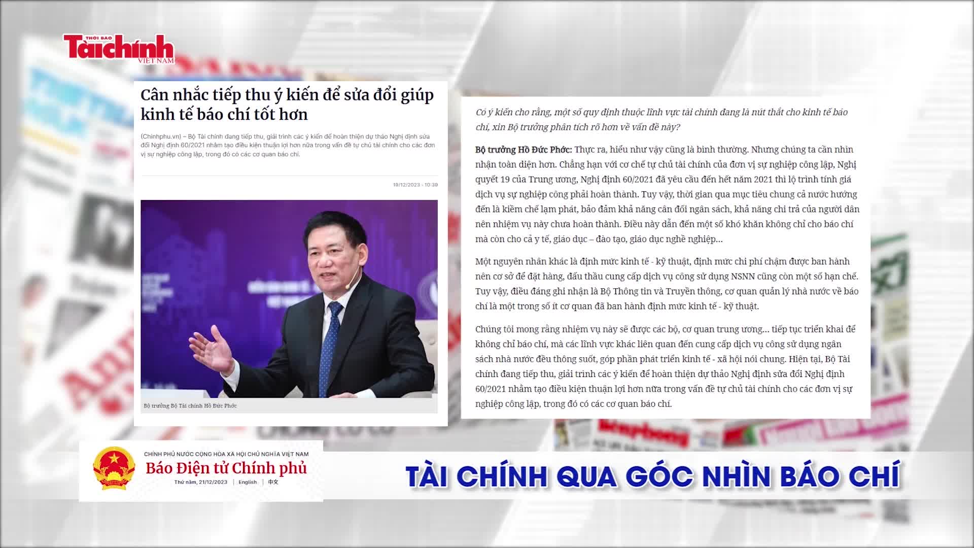 tai chinh qua goc nhin bao chi tuan tu 17 23122023