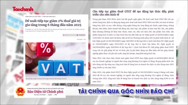 Tài chính qua góc nhìn báo chí tuần từ 18-24/11/2024