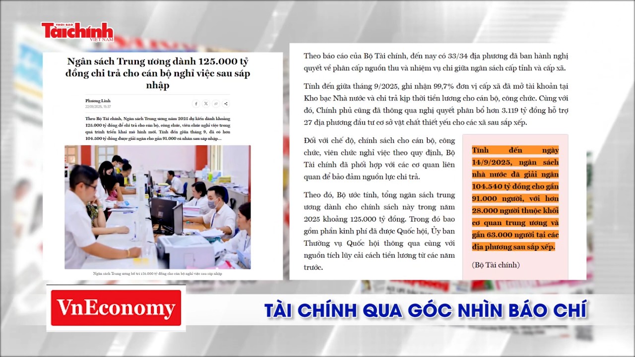 Tài chính qua góc nhìn báo chí tuần từ 22/9 - 28/9/2025
