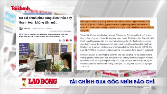 Tài chính qua góc nhìn báo chí tuần từ 9/3 - 15/3/2026