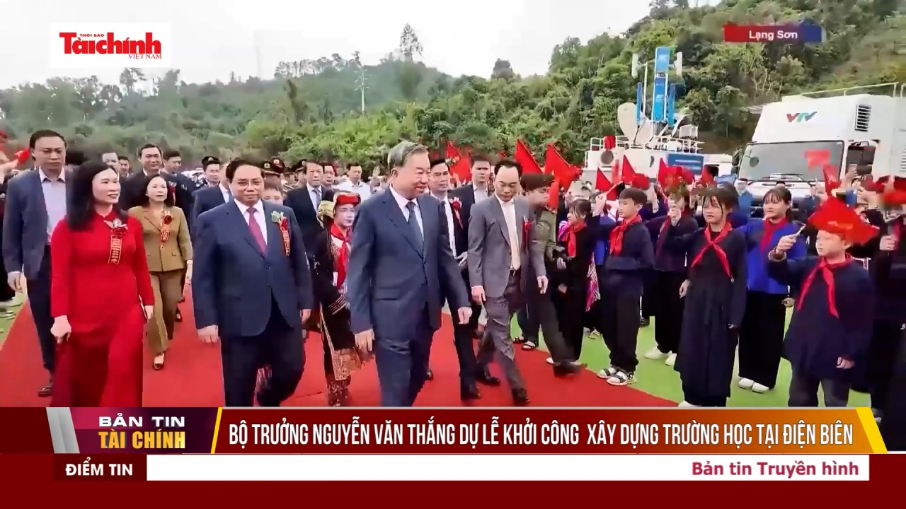 Bộ trưởng Nguyễn Văn Thắng dự lễ khởi công  xây dựng trường học tại Điện Biên