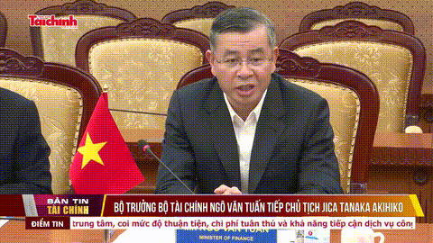 Bộ trưởng Bộ Tài chính Ngô Văn Tuấn tiếp Chủ tịch JICA Tanaka Akihiko